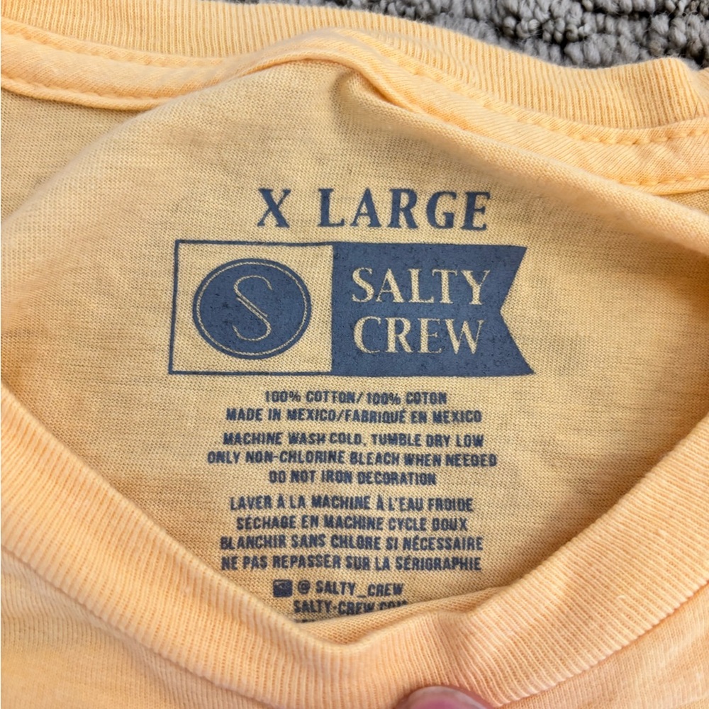 Salty Crew Mustard Short Sleeve Tee - Picture 4 of 5